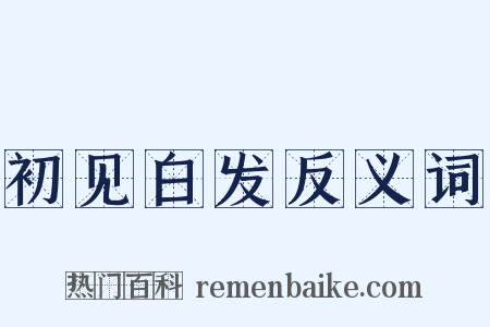 初见白发反义词是什么意思的图片